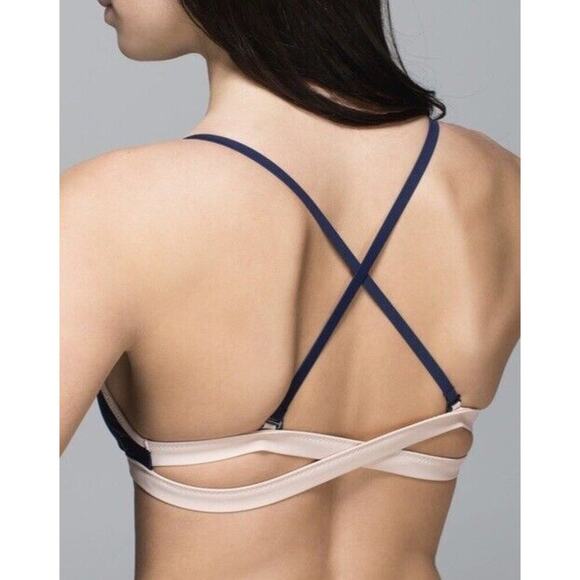 Lululemon Blue & White Surf To Sand Triangle Bikini Top - Picture 2 of 5